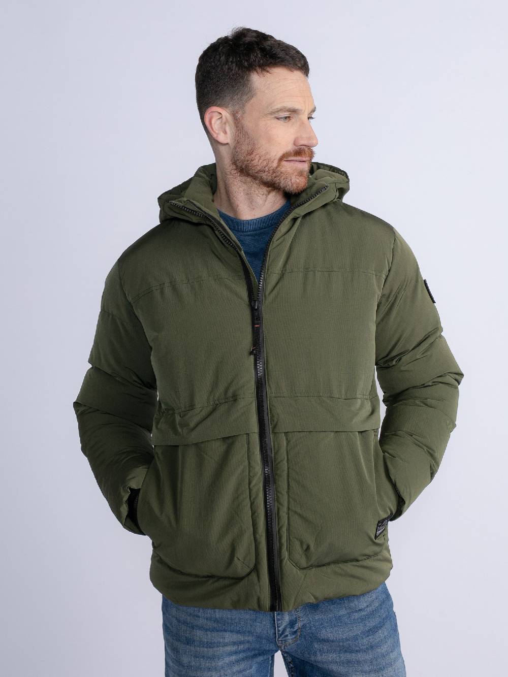Petrol M-3030-Jac100 - Men Jacket Padded (6092 Hunter Green) Tiefpreis