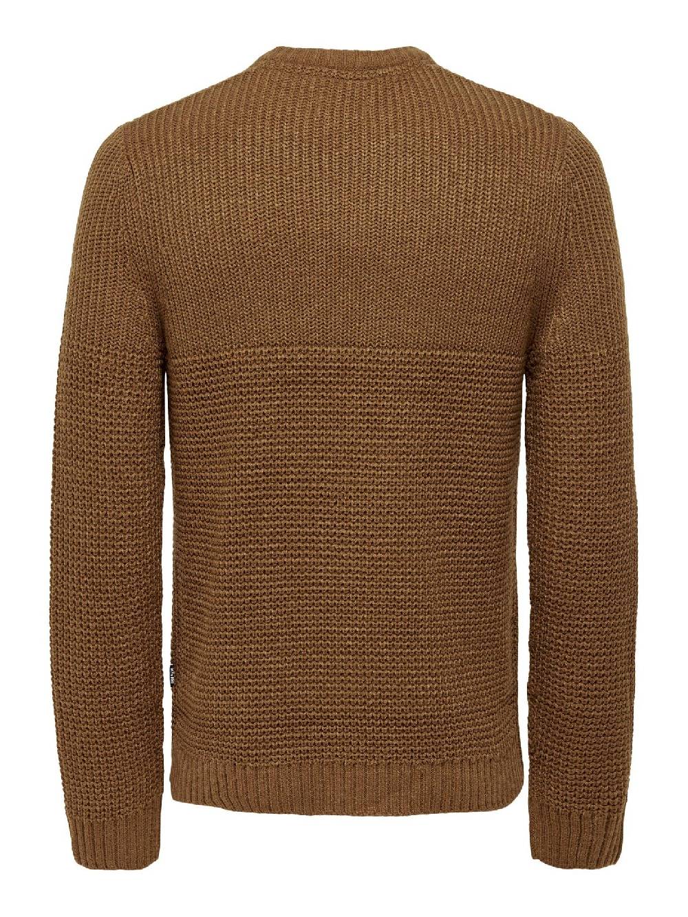 Only & Sons Onsadam 5 Struc Crew Knit (223024 Monks Robe) Meist gekauft