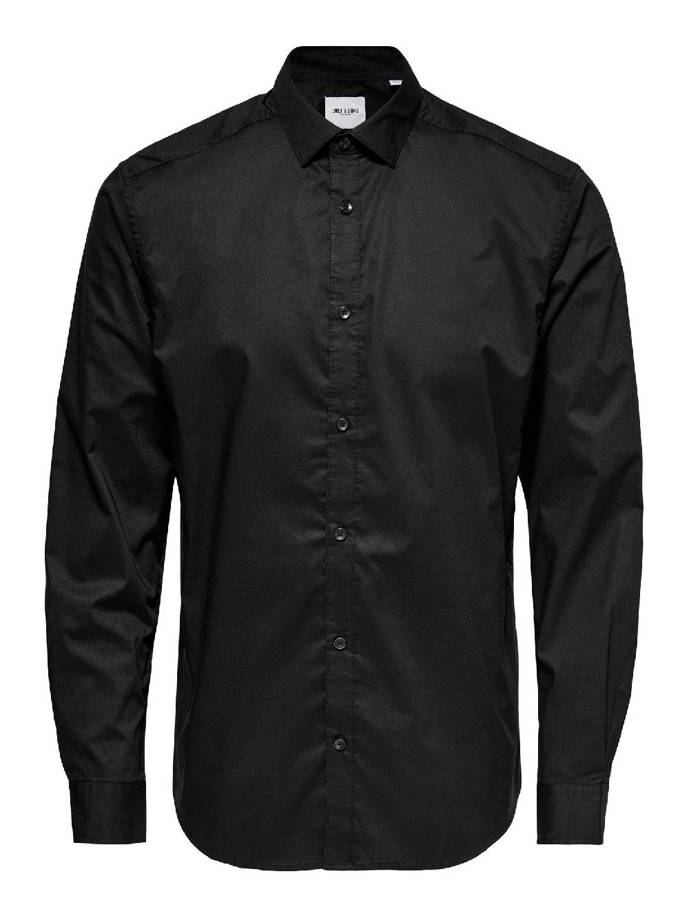 Only & Sons Onssane LS Solid Poplin Shirt (187679 Black) Kostenloser Versand