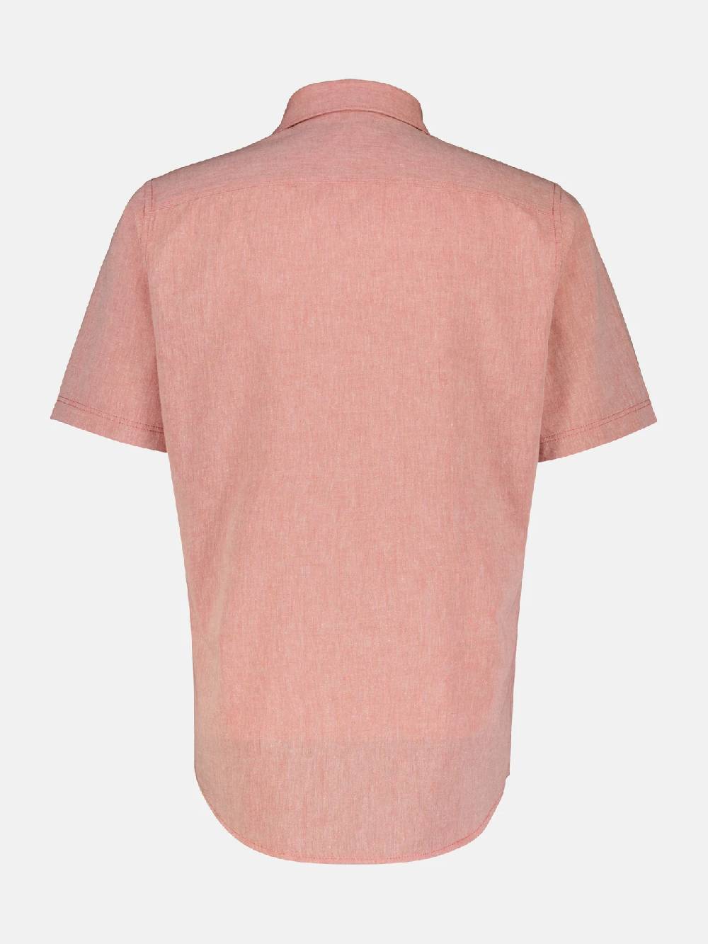 Lerros 2442010 CASUAL KATOENEN LINNEN OVERHEMD (327 DEEP CORAL RED) Räumungsverkauf