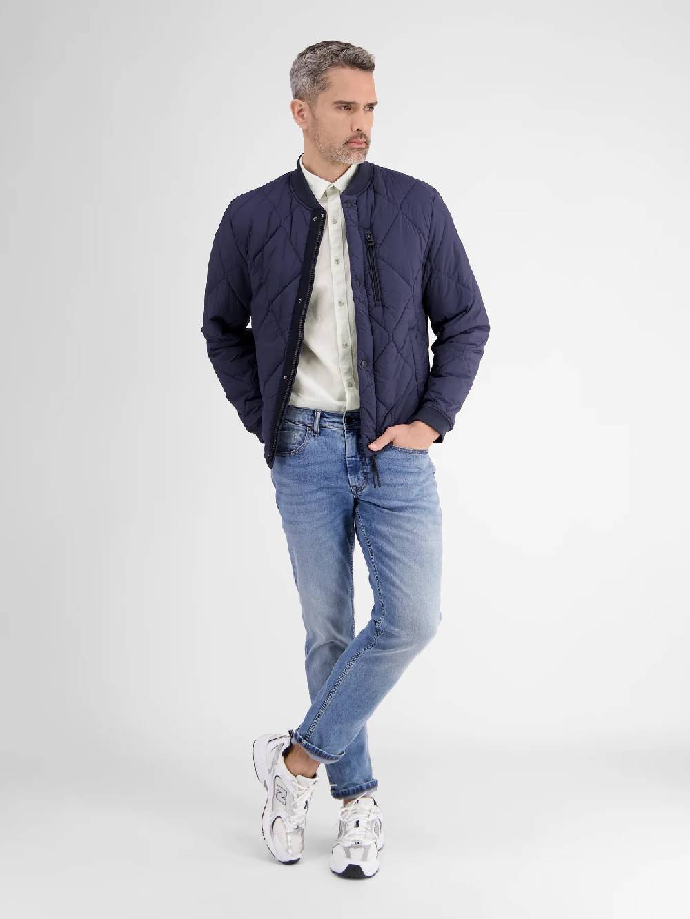 Lerros 2442010 CASUAL KATOENEN LINNEN OVERHEMD (100 WHITE) Kauf eins, bekomm eins gratis