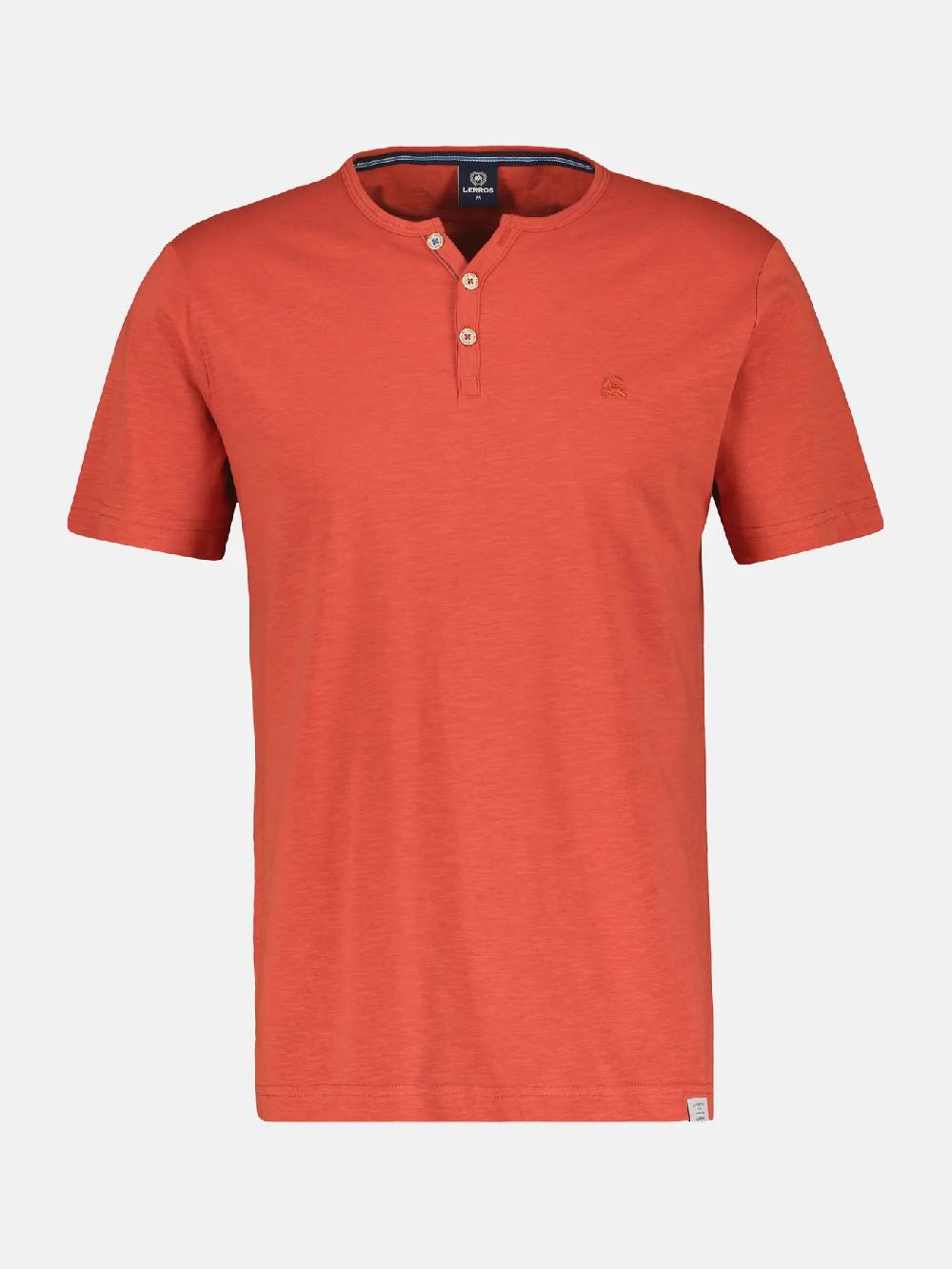 Lerros 2433908 BASIS HENLEY-SHIRT (327 DEEP CORAL RED) Riesige Ersparnisse