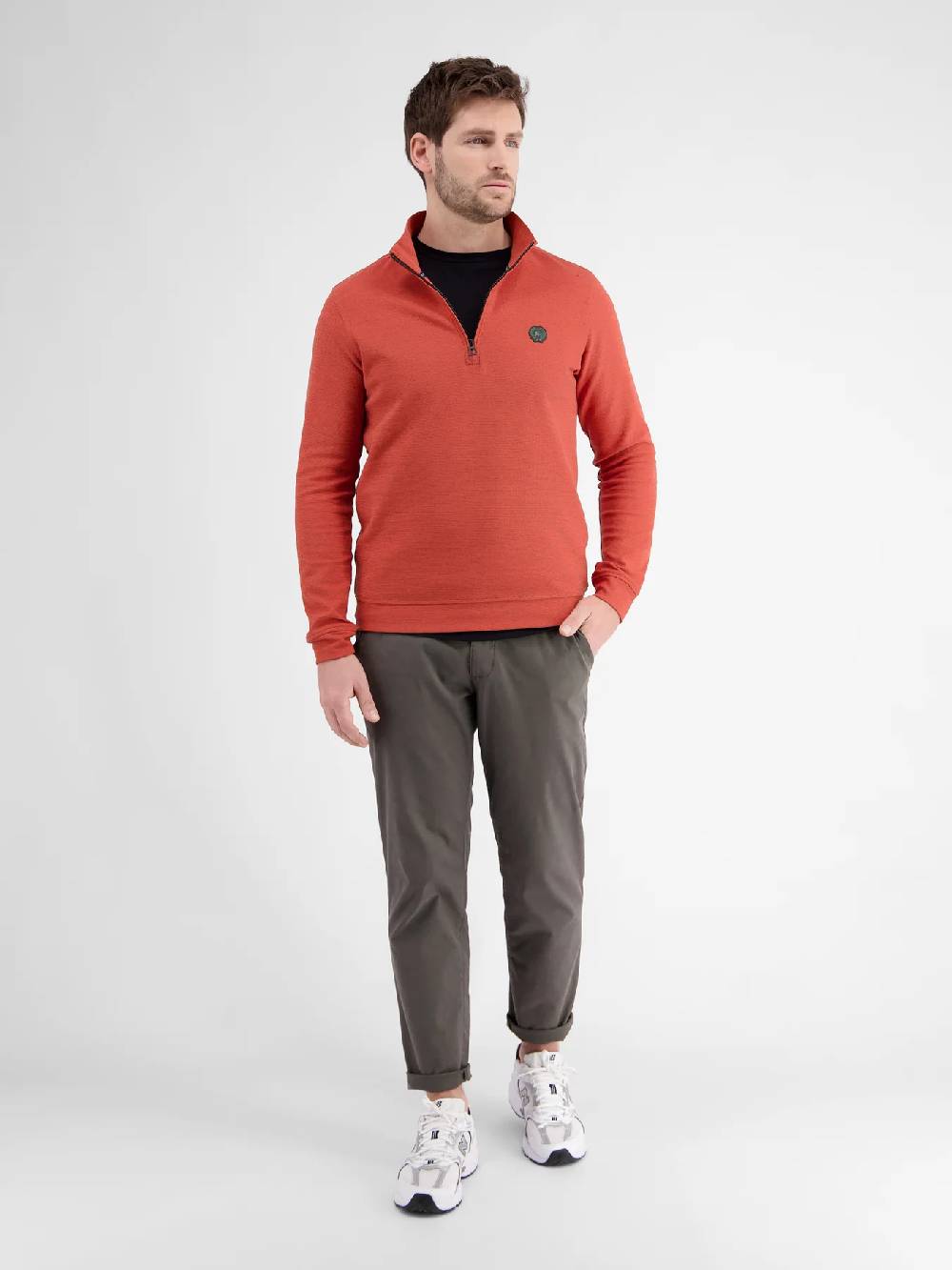 Lerros 2424402 SWEATTROYER (327 DEEP CORAL RED) Super Sparpreis