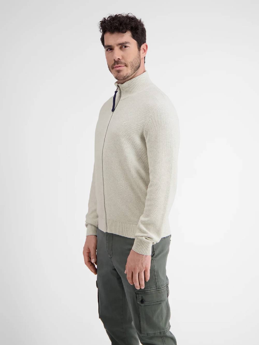 Lerros 23D5503 VEST MET OPSTAANDE KRAAG (127 FOG WHITE MELANGE) Begrenzte Freigabe