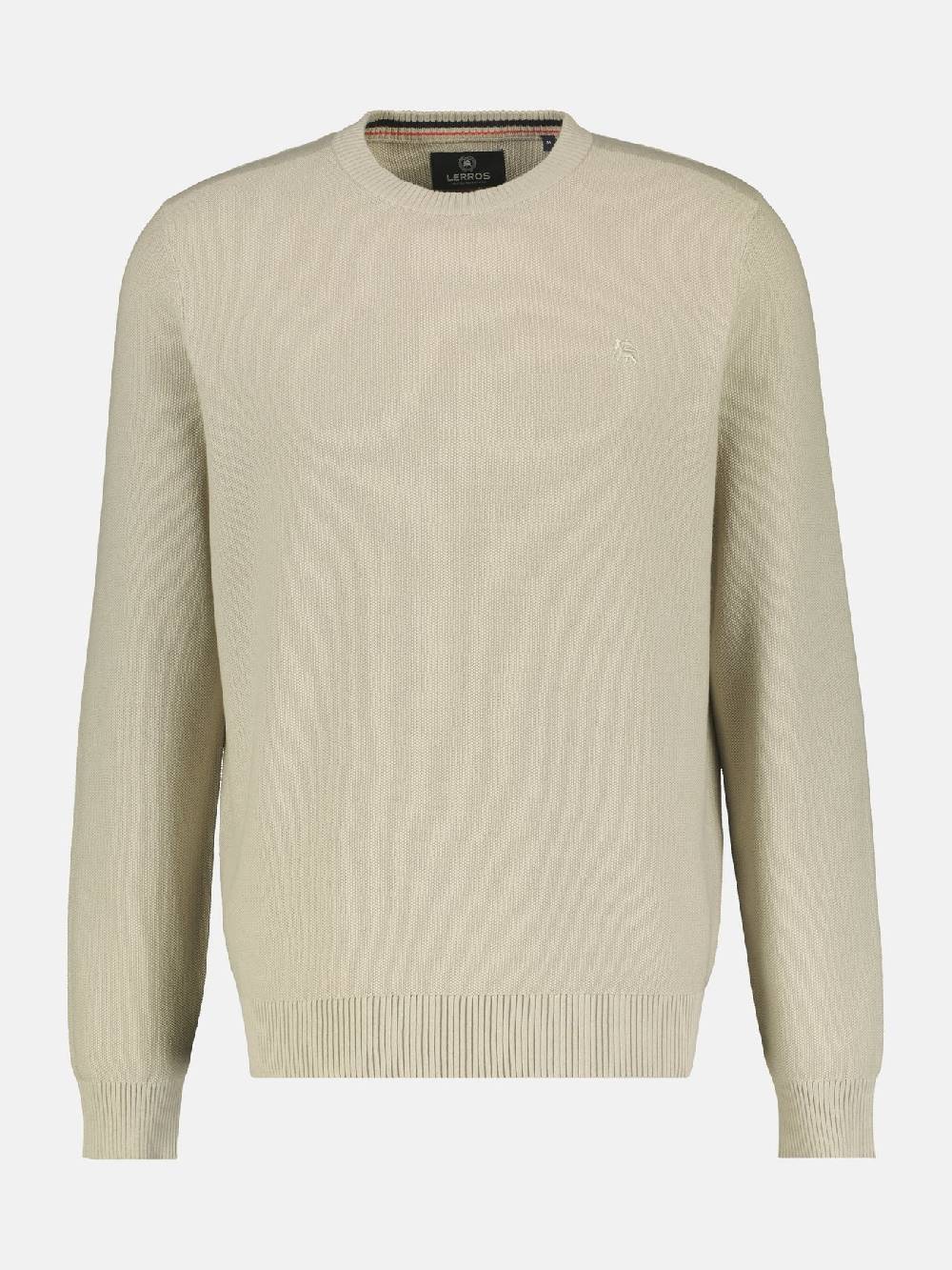 Lerros 23D5001 GEBREIDE TRUI MET RONDE HALS (707 SOFT STONE) Letzte 3 Tage