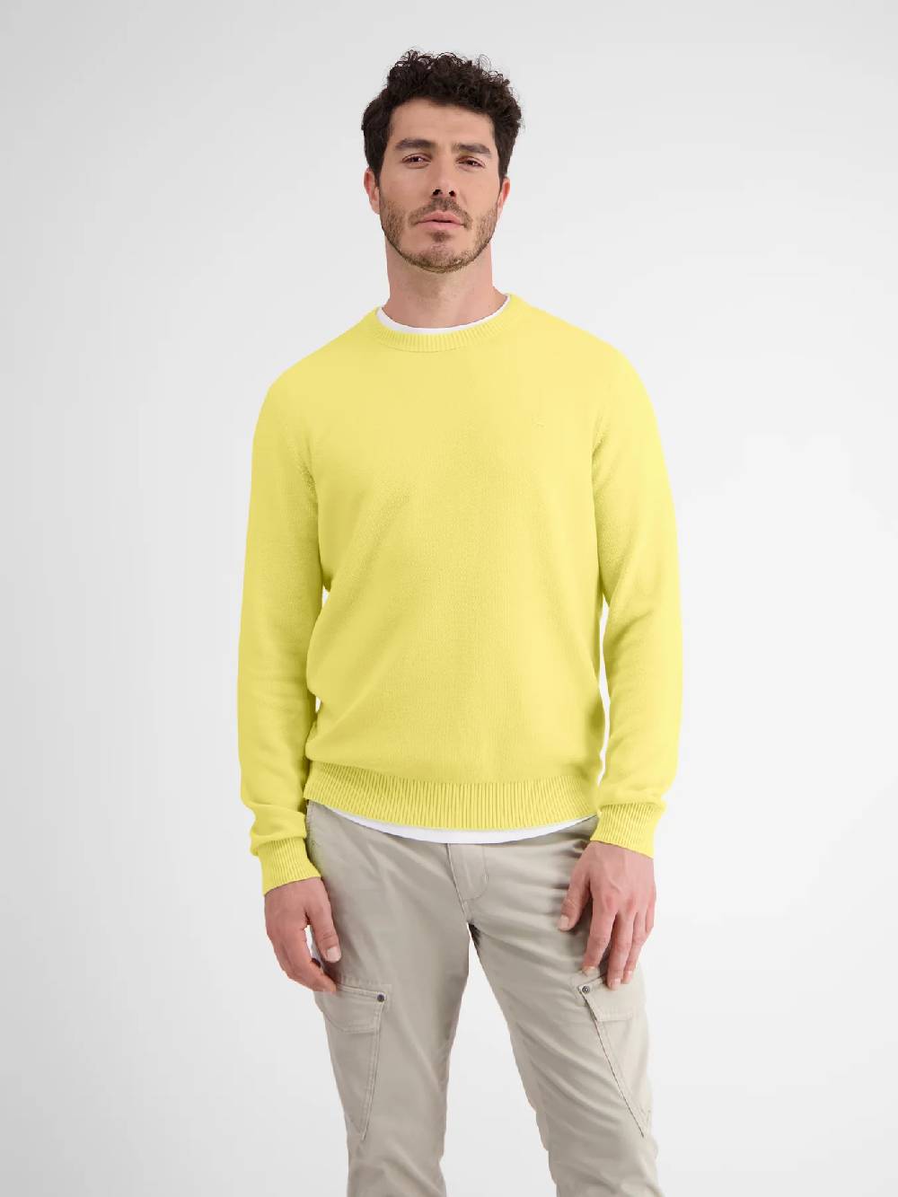 Lerros 23D5001 GEBREIDE TRUI MET RONDE HALS (518 PURE LEMON) Letzte 2 Tage