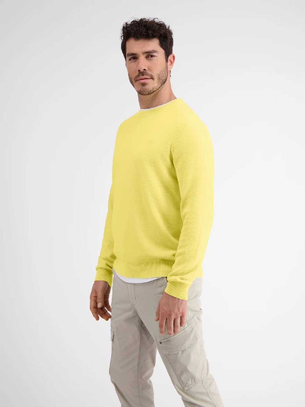 Lerros 23D5001 GEBREIDE TRUI MET RONDE HALS (518 PURE LEMON) Letzte 2 Tage