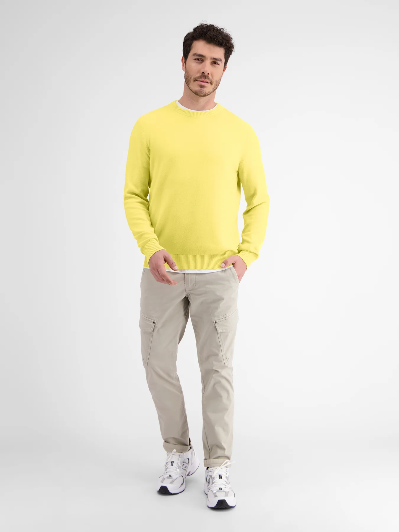 Lerros 23D5001 GEBREIDE TRUI MET RONDE HALS (518 PURE LEMON) Letzte 2 Tage