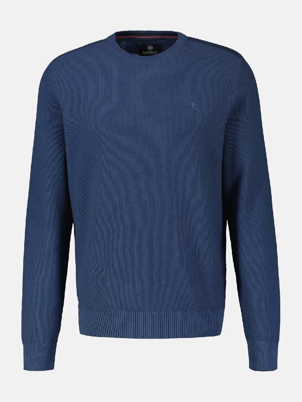 Lerros 23D5001 GEBREIDE TRUI MET RONDE HALS (448 STORM BLUE) Letzter Tag
