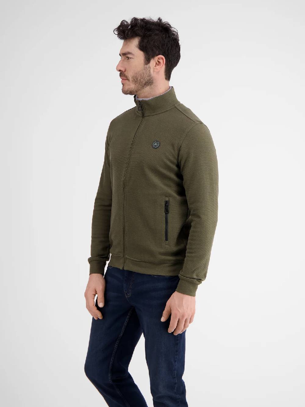 Lerros 23D4503 GESTRUCTUREERD SWEATJACK (659 AGED OLIVE) Zeitbegrenzte Promotion