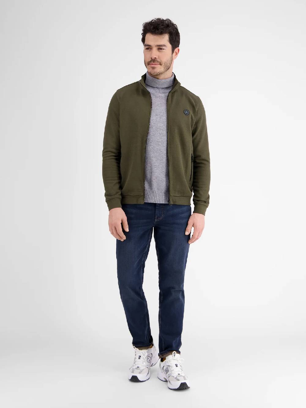 Lerros 23D4503 GESTRUCTUREERD SWEATJACK (659 AGED OLIVE) Zeitbegrenzte Promotion