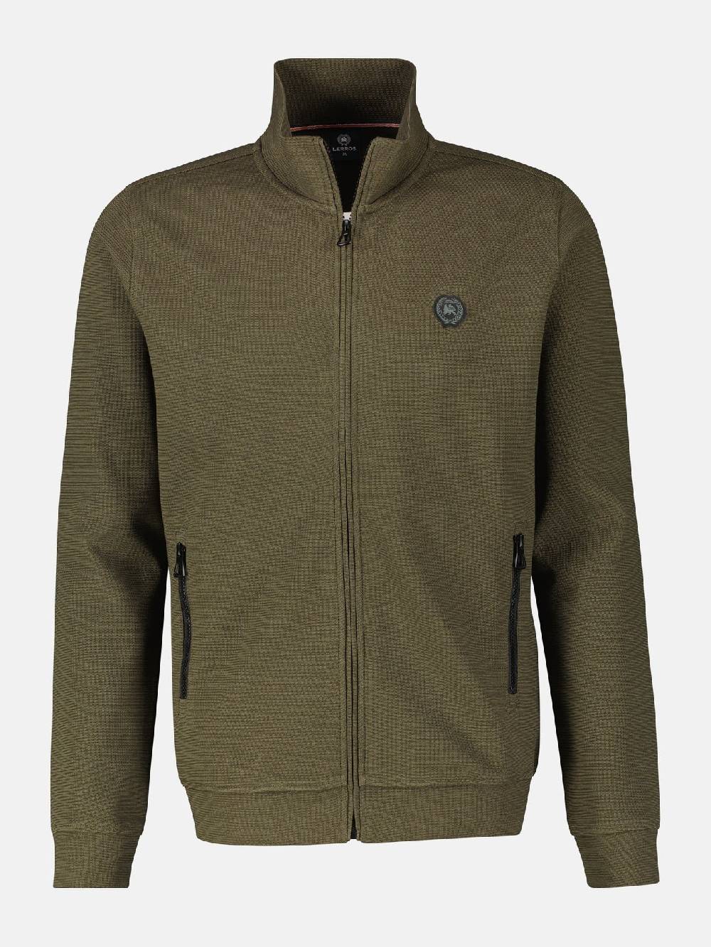 Lerros 23D4503 GESTRUCTUREERD SWEATJACK (659 AGED OLIVE) Zeitbegrenzte Promotion