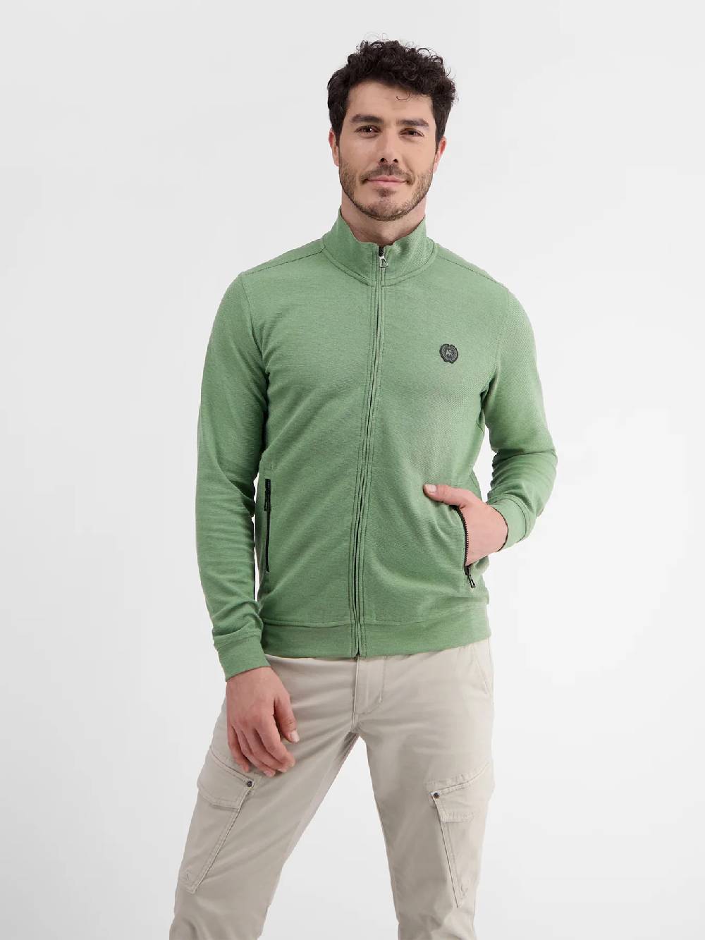 Lerros 23D4503 GESTRUCTUREERD SWEATJACK (612 SAGE GREEN) Bis zu 50% Rabatt