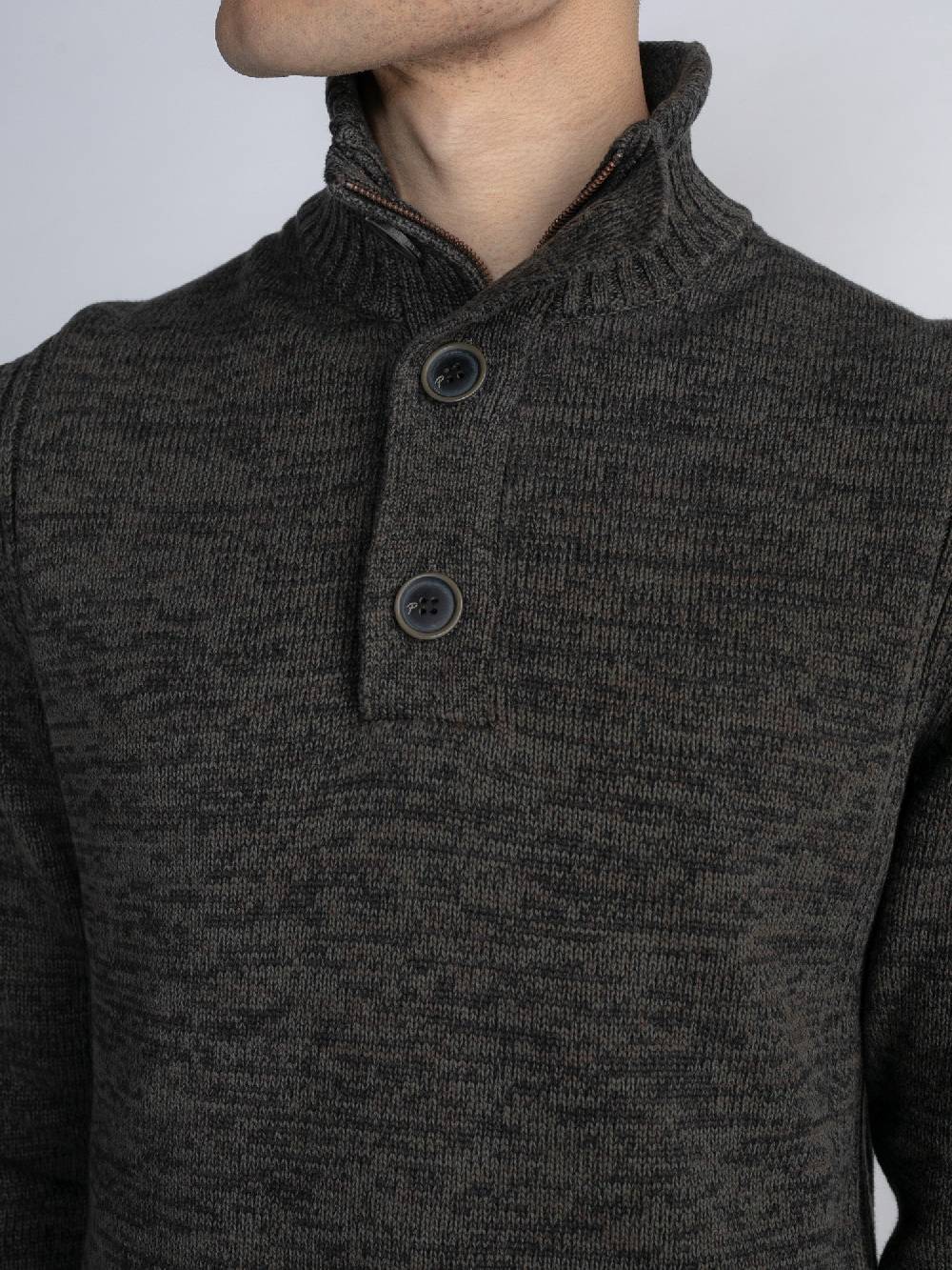 Petrol M-3030-Kwc206 - Men Knitwear Collar (6143 Forest Night) Valentinstagsangebot