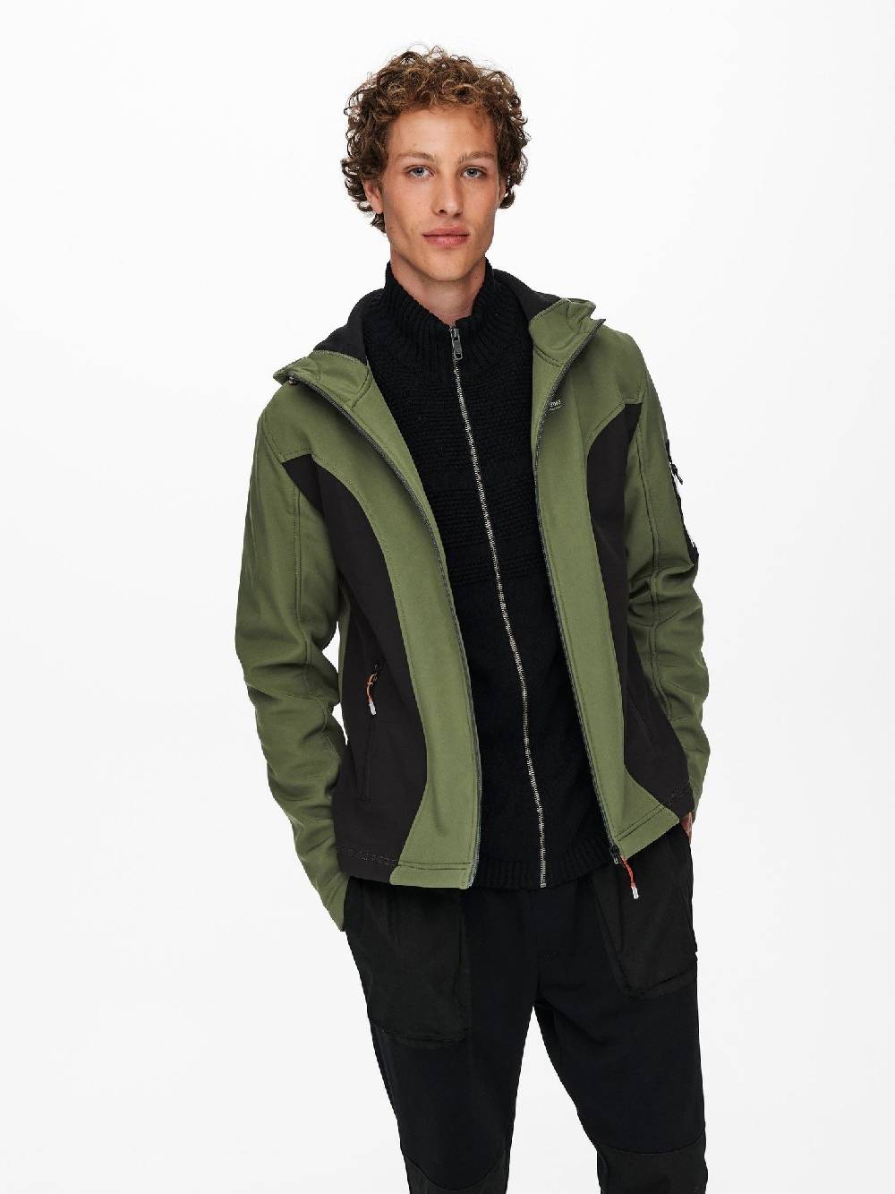 Only & Sons ONSBRAD Hood softshell jacket otw (Olive Night/Black) Heißer Verkauf