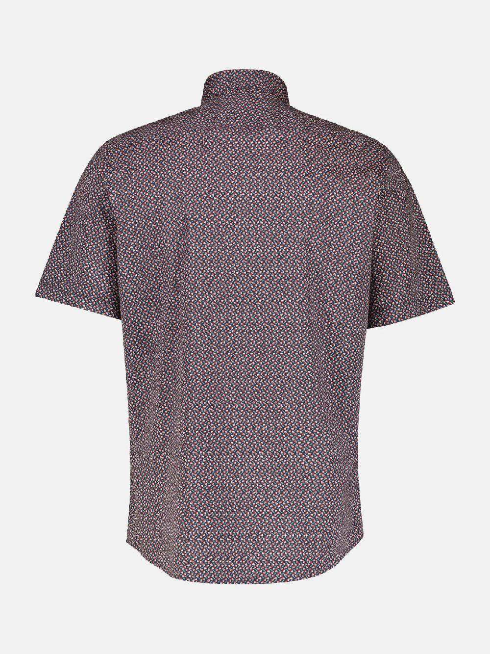 Lerros 2432303 SHIRT MET HALVE MOUW EN GEOMETRISCHE PRINT (485 CLASSIC NAVY) Black Friday Preise