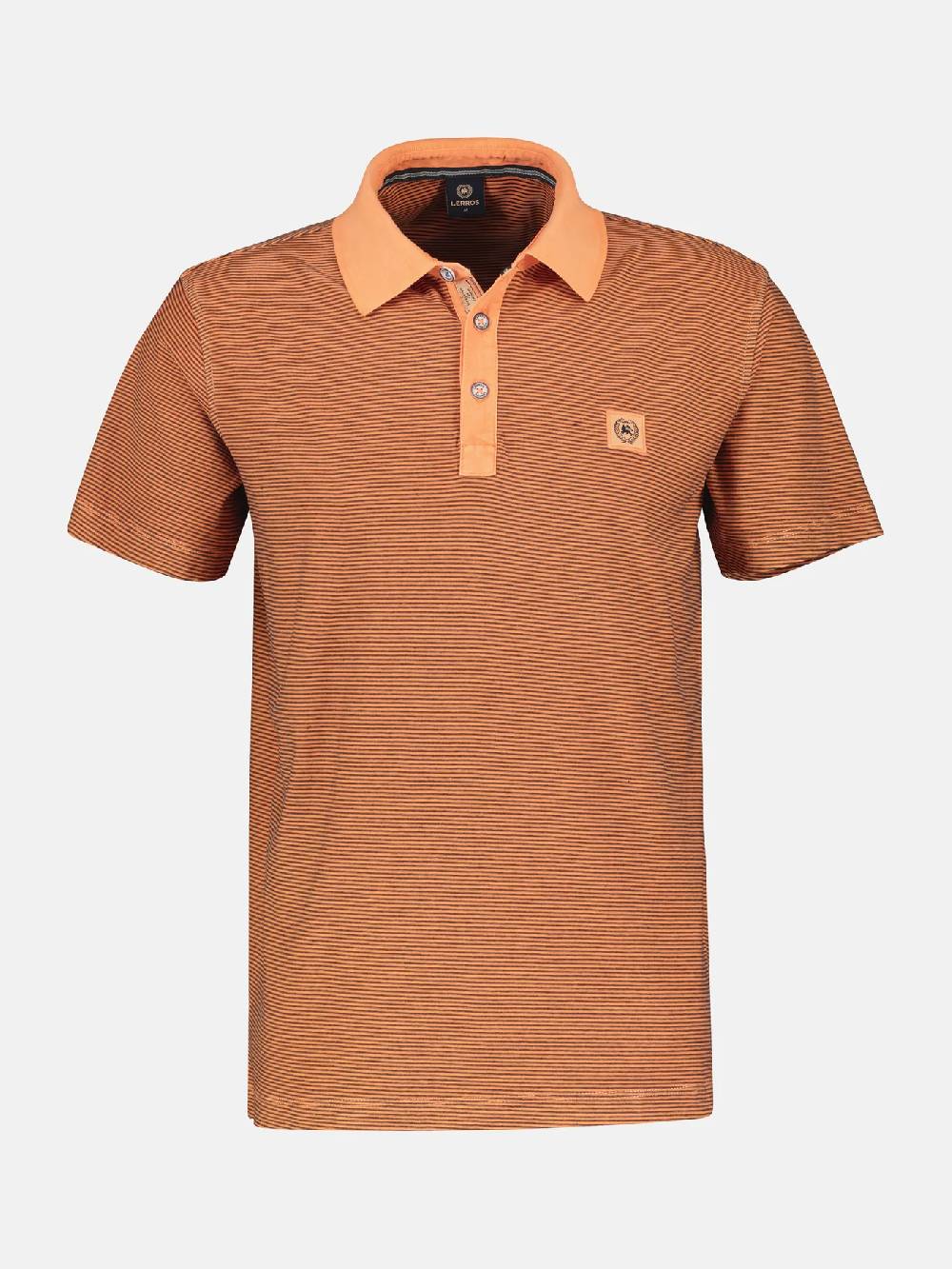 Lerros 2423211 GESTREEPT POLOSHIRT (927 MELLOW PEACH) Online
