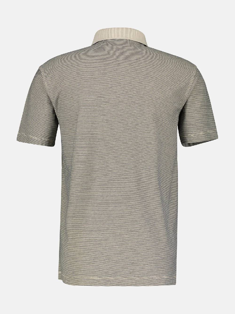 Lerros 2423211 GESTREEPT POLOSHIRT (705 LIGHT DUNE BEIGE) Outlet
