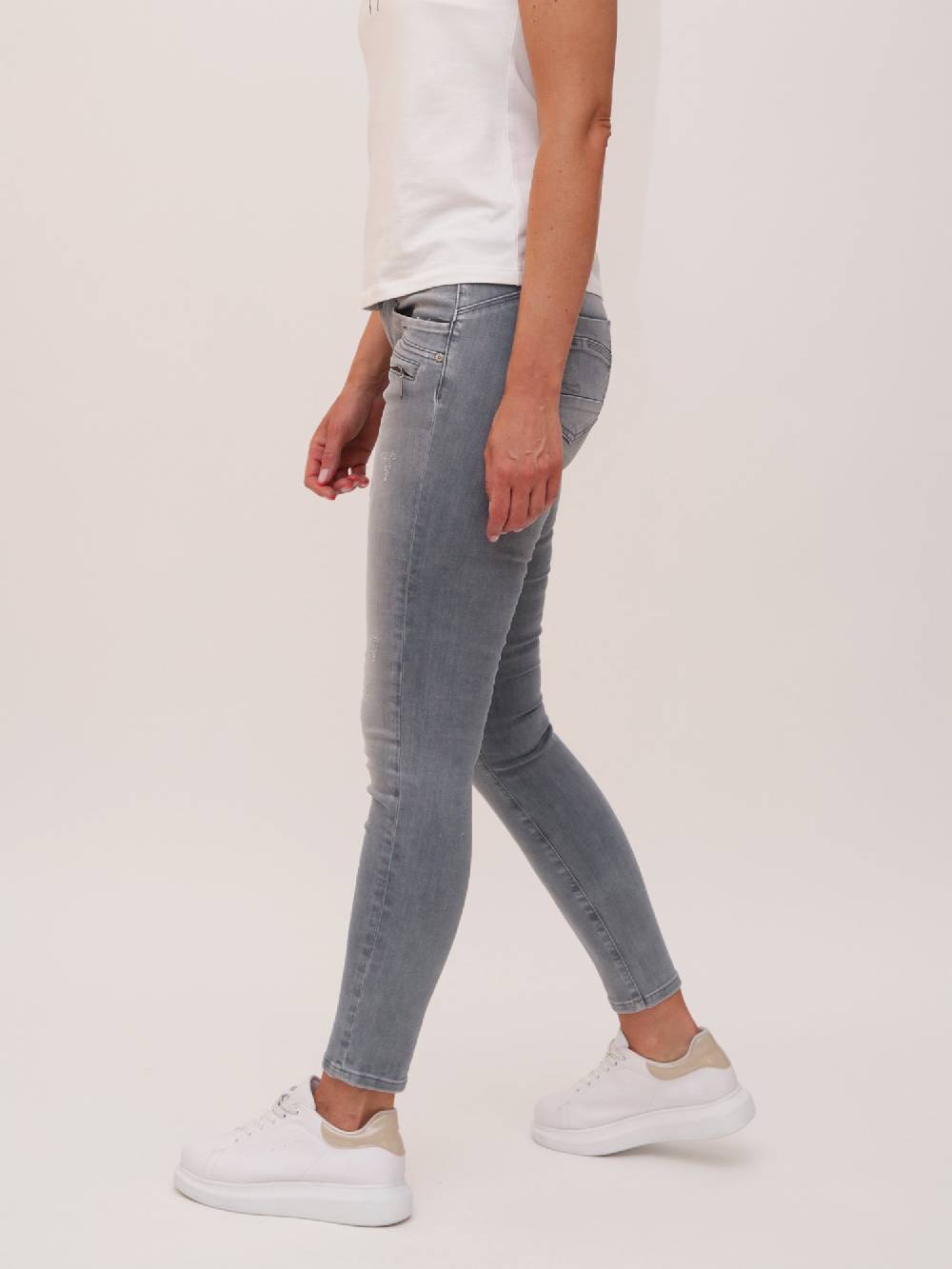 M.O.D SUZY Skinny Fit Hippo Grey Rabatte dieses Monats