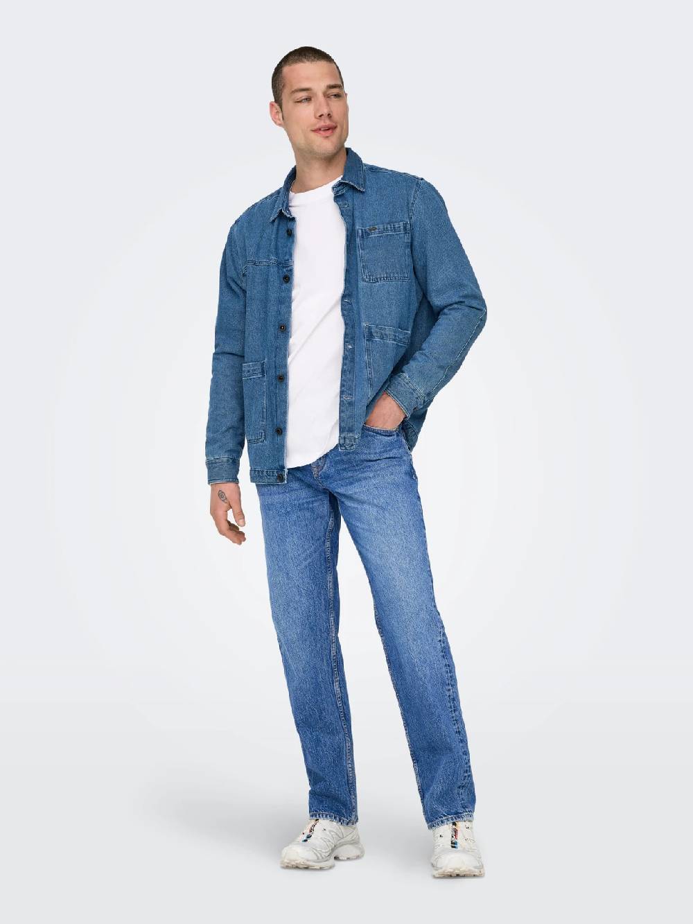 Only & Sons ONSEDGE STRAIGHT BROMO 0017 DOT DNM NOOS Dark Medium Blue Denim 2025