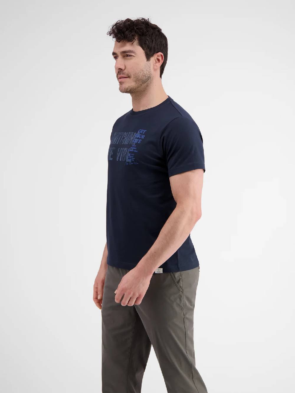 Lerros 2423005 EFFEN T-SHIRT PRINT OP DE BORST (485 CLASSIC NAVY) Günstig kaufen