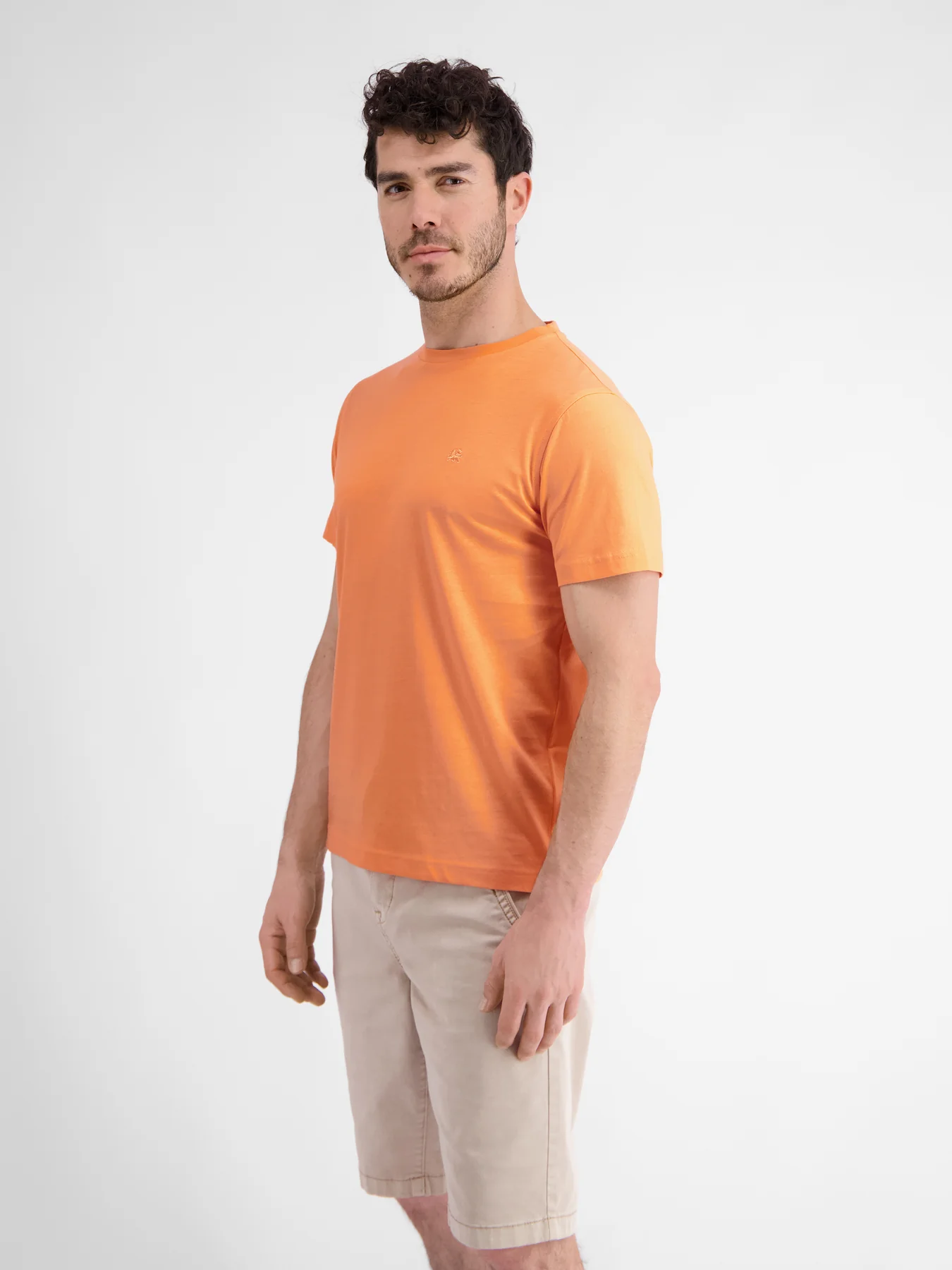 Lerros 2423000 EFFEN BASIC T-SHIRT LOGOSTEEK (927 MELLOW PEACH) Begrenztes Angebot