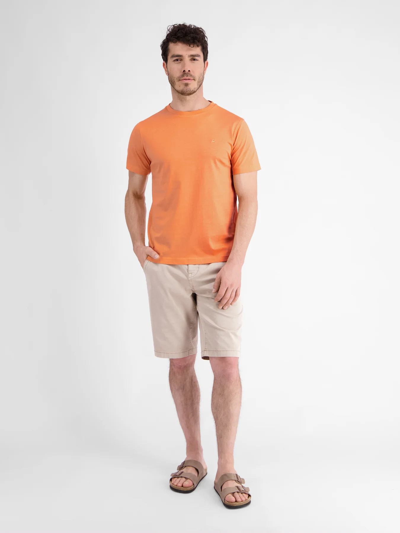 Lerros 2423000 EFFEN BASIC T-SHIRT LOGOSTEEK (927 MELLOW PEACH) Begrenztes Angebot