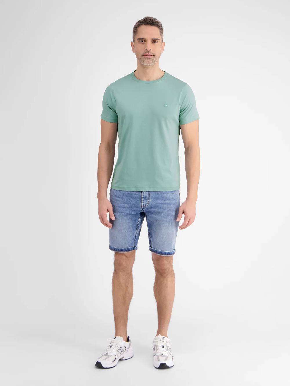 Lerros 2423000 EFFEN BASIC T-SHIRT LOGOSTEEK (622 COASTAL SEA BLUE) Online Shopping
