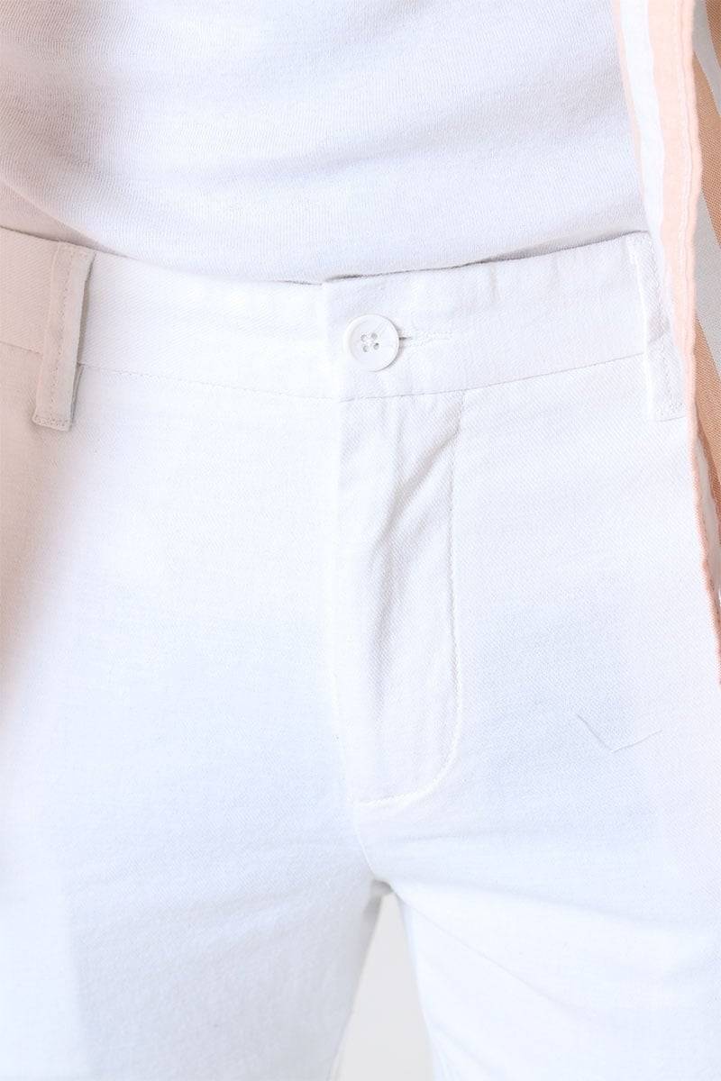 Only & Sons ONSMARK TAP 0011 COTTON LINEN PNT WHITE Zeitbegrenzte Promotion
