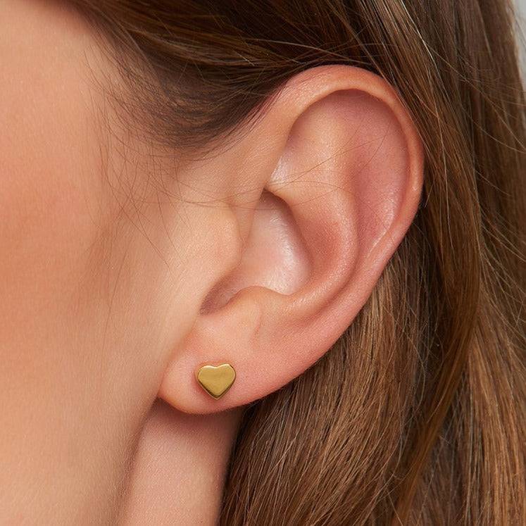 Mosuo Jewellery Herz Gold Ohrringe - Vermeil Letzter Tag