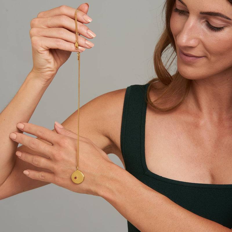 Mosuo Jewellery Geburtsstein Halskette Januar - Vermeil & Granat Angebote
