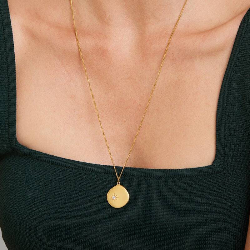 Mosuo Jewellery Geburtsstein Halskette Juni - Vermeil & Mondstein Fabrikverkauf