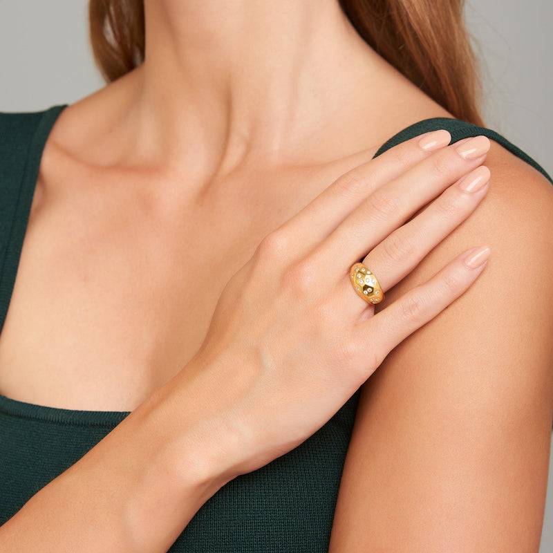 Mosuo Jewellery Sternenhimmel Topas Ring - Vermeil Sonderangebot