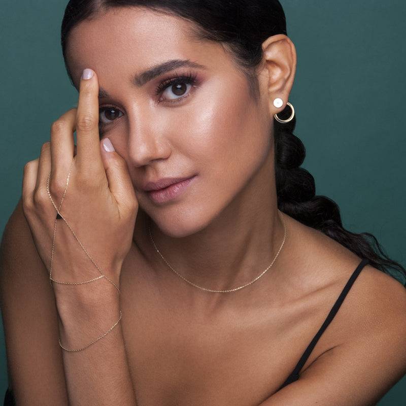 Mosuo Jewellery Brilliant Ohrstecker mit Creole Neueste Mode