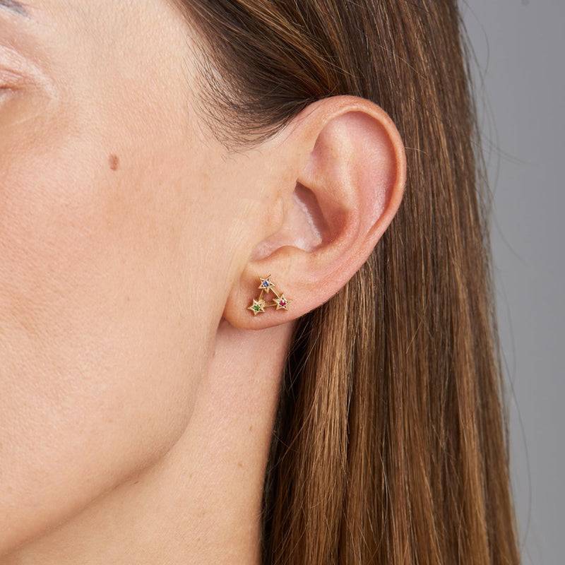 Mosuo Jewellery Regenbogen Stern Ohrstecker Zeitlich begrenztes Angebot
