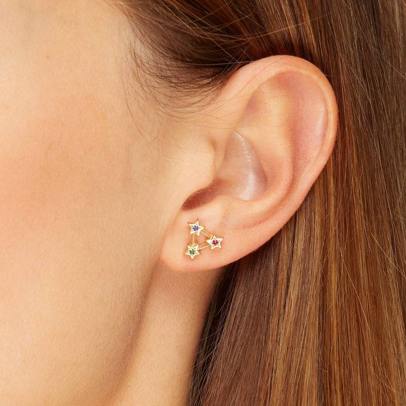 Mosuo Jewellery Regenbogen Stern Ohrstecker Zeitlich begrenztes Angebot