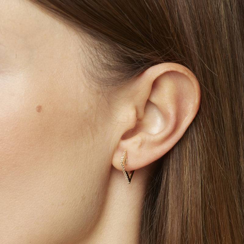 Mosuo Jewellery Eckige Diamant Creolen Große Rabatte