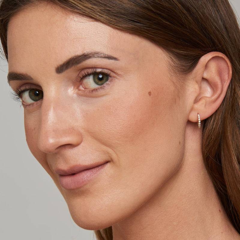 Mosuo Jewellery Mini Diamant Creole mit Nazar Auge Räumungsverkauf