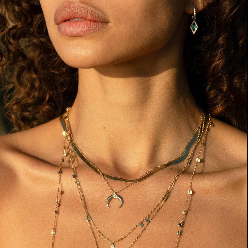 Mosuo Jewellery Mond Diamant Anhängerkette Riesige Ersparnisse
