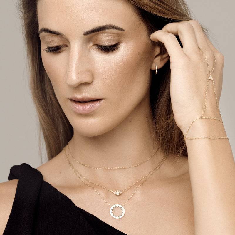 Mosuo Jewellery Sonnen Diamant Anhängerkette Tiefpreis