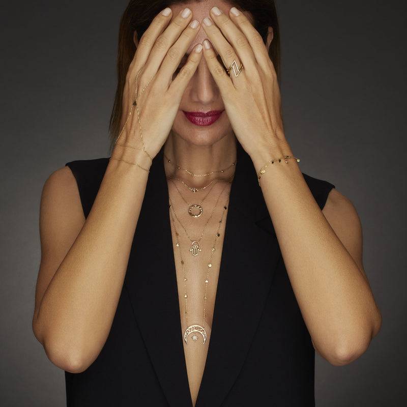 Mosuo Jewellery Diamant Mond & Stern Halskette Letzte 3 Tage