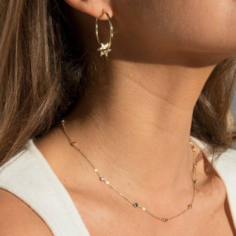 Mosuo Jewellery Regenbogen Halskette mit Steinen Sonderangebot der Fabrik