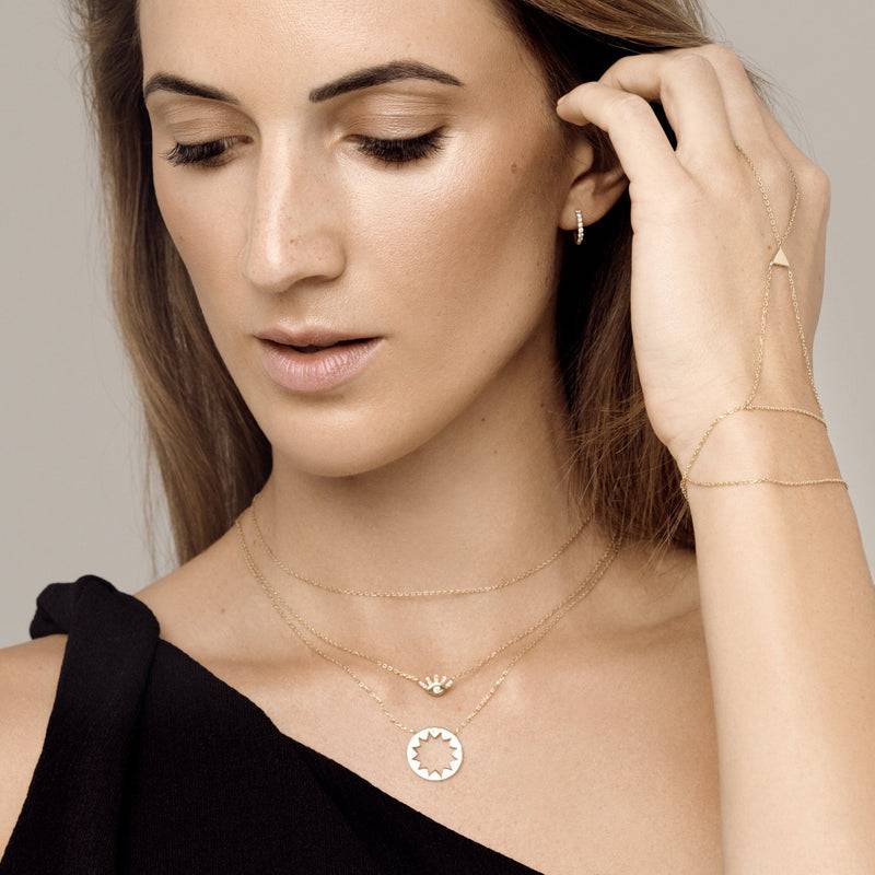 Mosuo Jewellery Evil Eye Diamant Halskette Nur noch ein Tag übrig