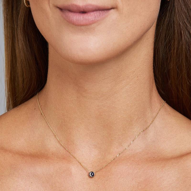 Mosuo Jewellery Emaille Diamant Mond Halskette Riesige Rabatte