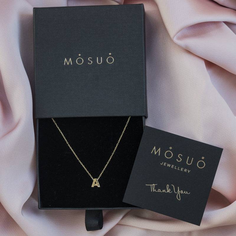 Mosuo Jewellery Diamant Buchstaben Halskette “A” - Vermeil Clearance-Verkauf