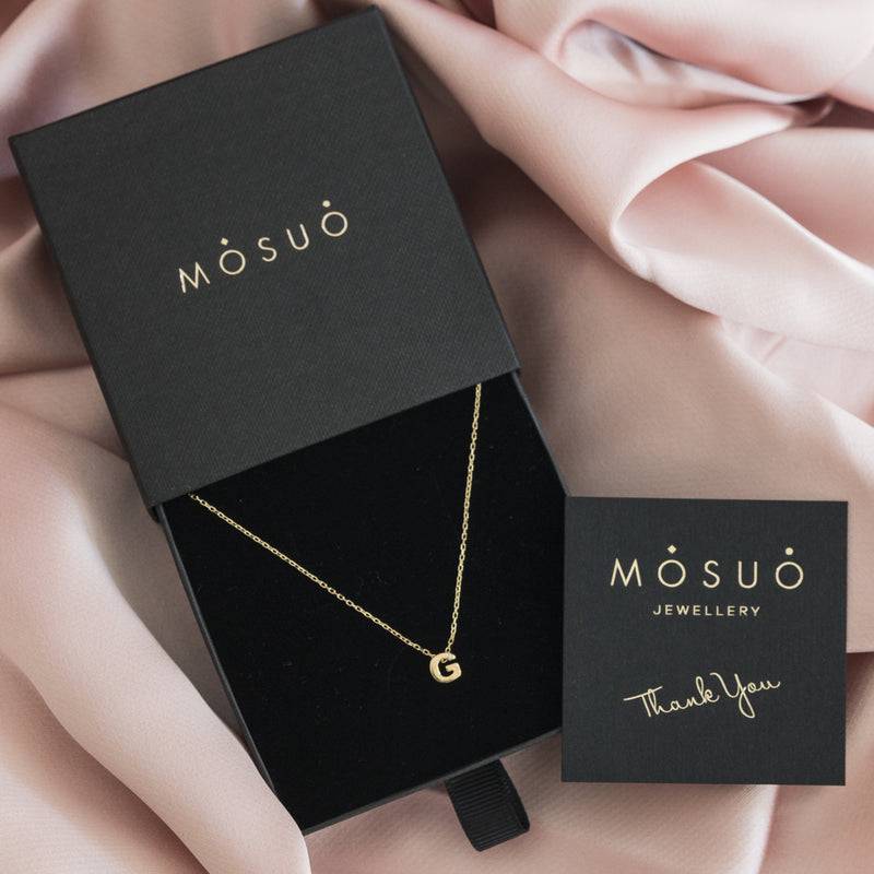 Mosuo Jewellery Diamant Buchstaben Halskette “G” - Vermeil Im Verkauf