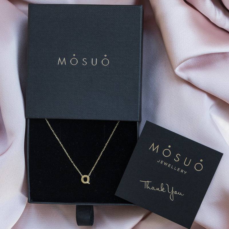 Mosuo Jewellery Diamant Buchstaben Halskette “Q” - Vermeil Hotsell