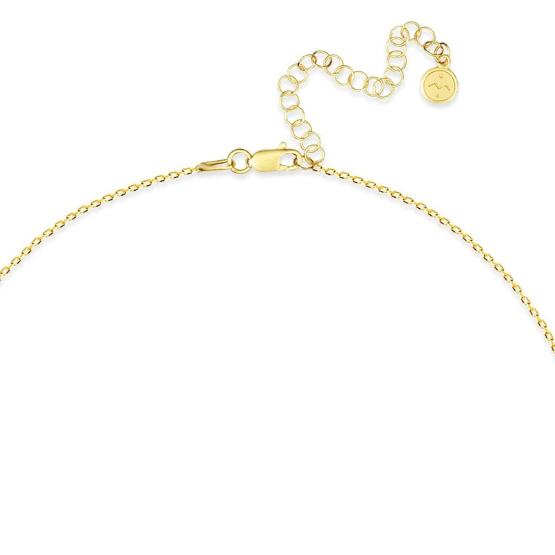 Mosuo Jewellery Diamant Buchstaben Halskette “R” - Vermeil im Angebot