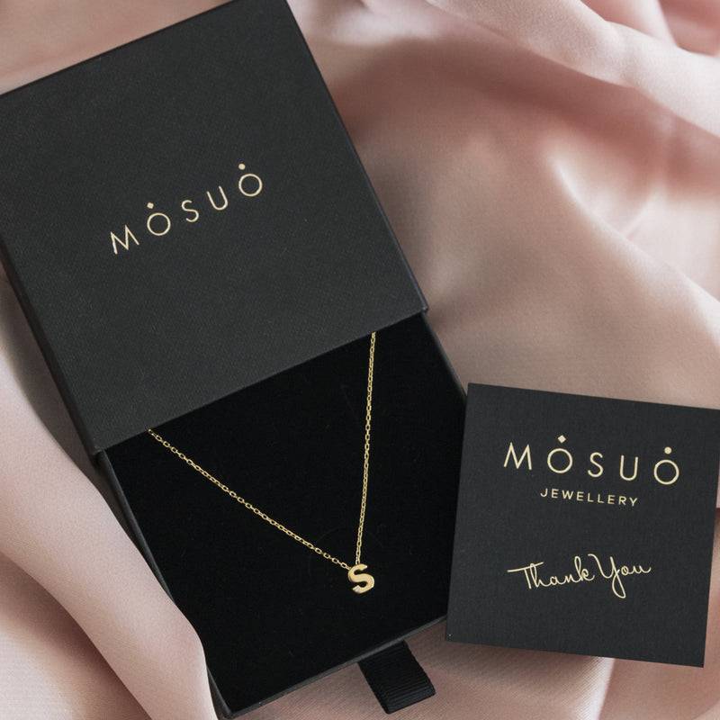 Mosuo Jewellery Diamant Buchstaben Halskette “S”- Vermeil Schlussverkauf