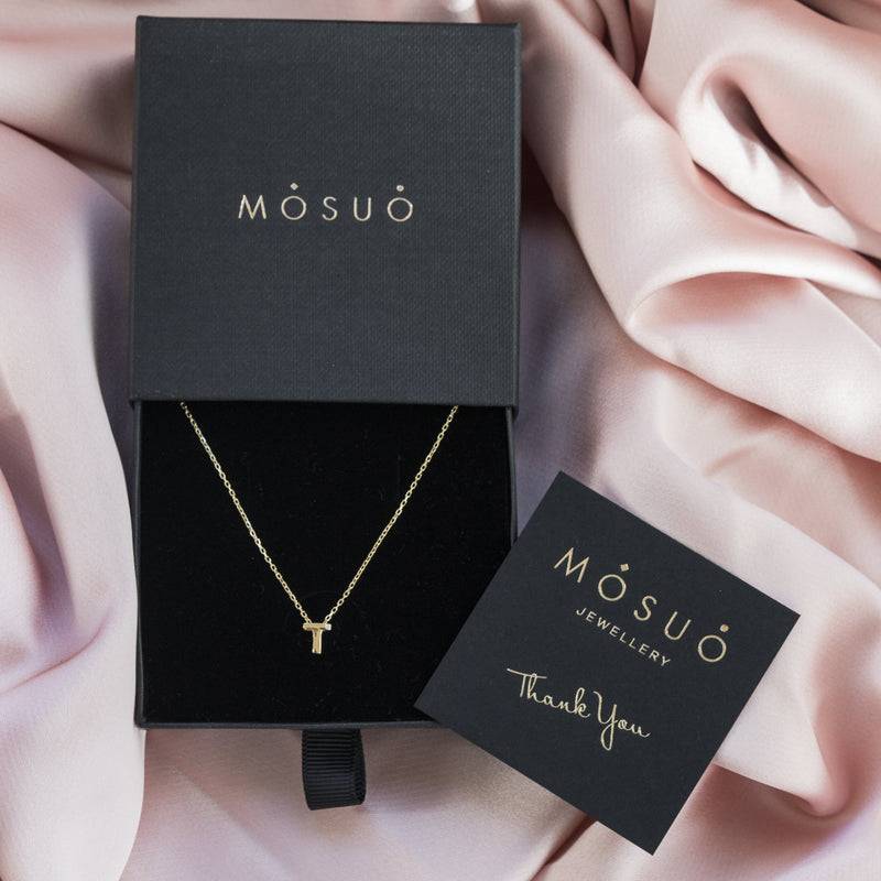 Mosuo Jewellery Diamant Buchstaben Halskette “T”- Vermeil Günstiger Verkauf